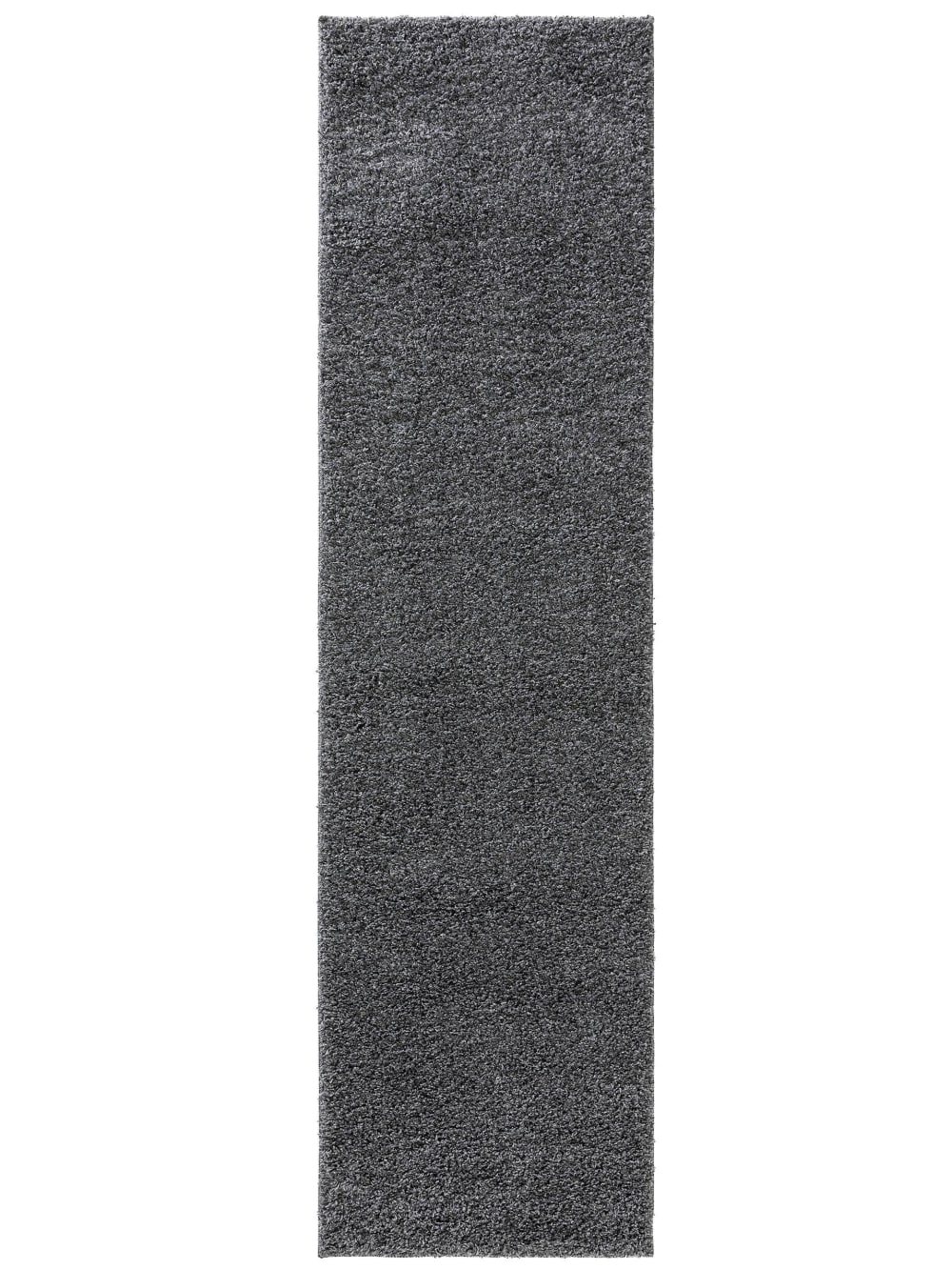 Benuta Hochflorteppich grau 80x300 style modern - Pvc - Polyvinlychlorid