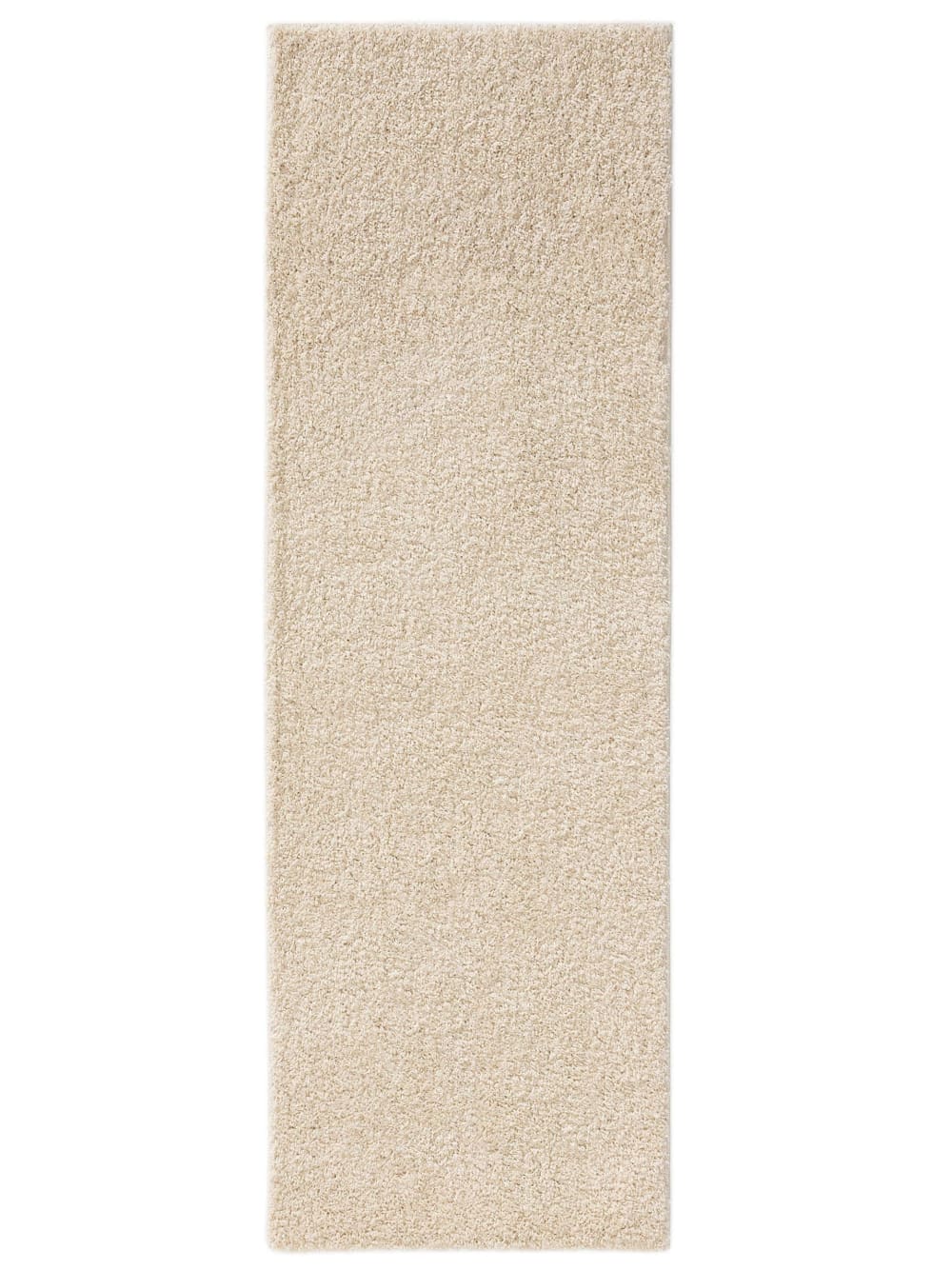Tapis à poils longs crème 80x300