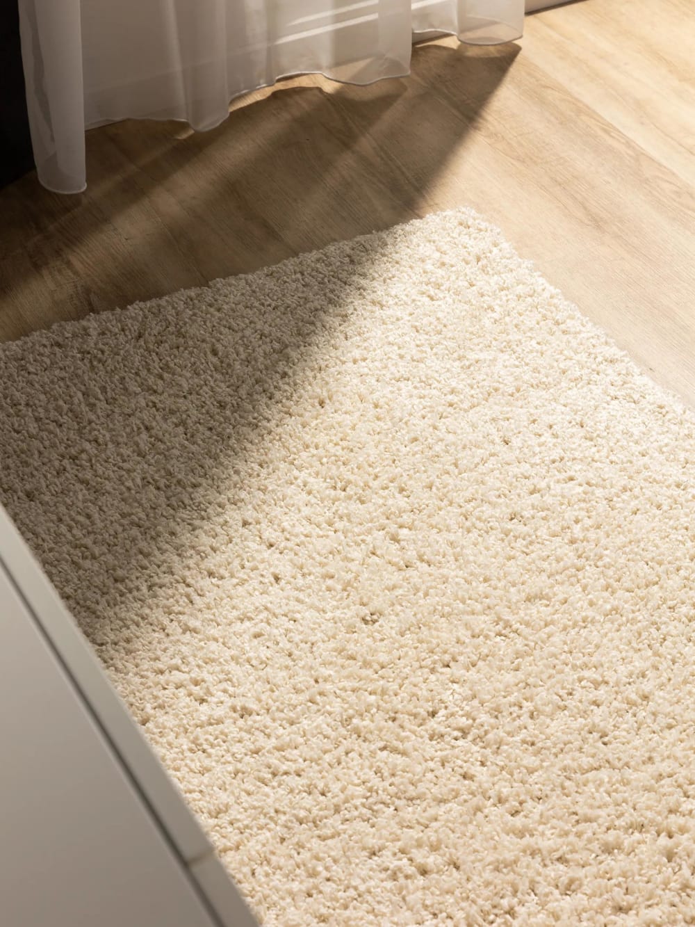 Tapis à poils longs crème 80x300 — vue 4