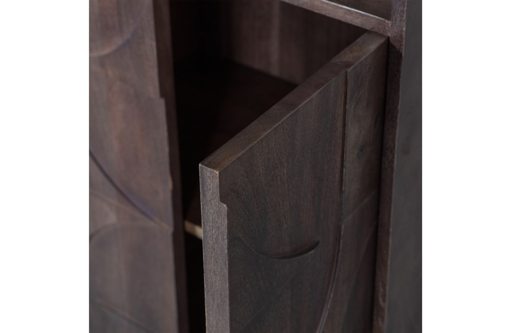 Armoire 4 portes un compartiment ouvert en bois - Maisons du Monde