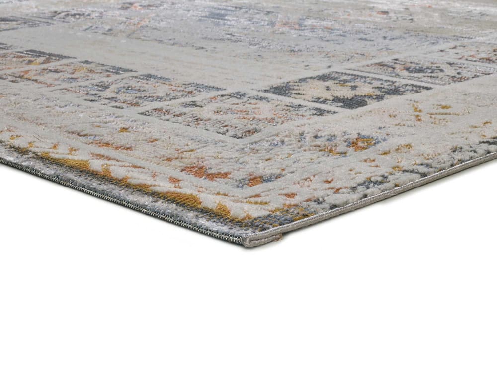 Tapis vintage oriental crème/bleu/moutarde 154x230 cm — vue 4