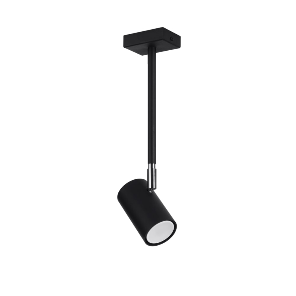 Plafonnier Acier Noir GU10 1 Norano