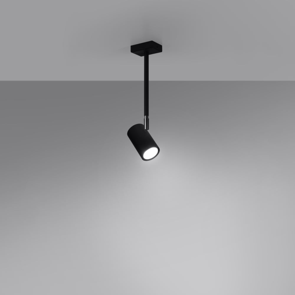 Plafonnier Acier Noir GU10 1 Norano — vue 4