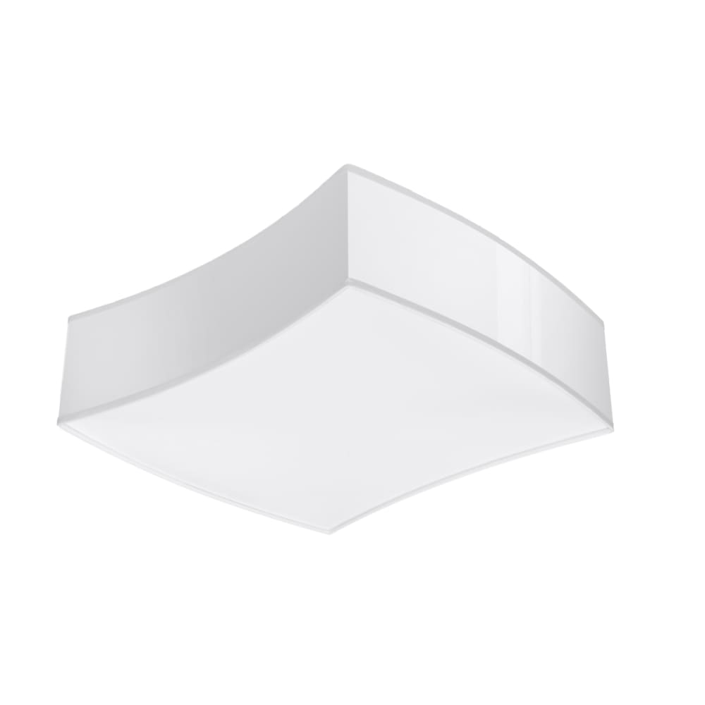 Plafonnier PVC blanc H 12 cm