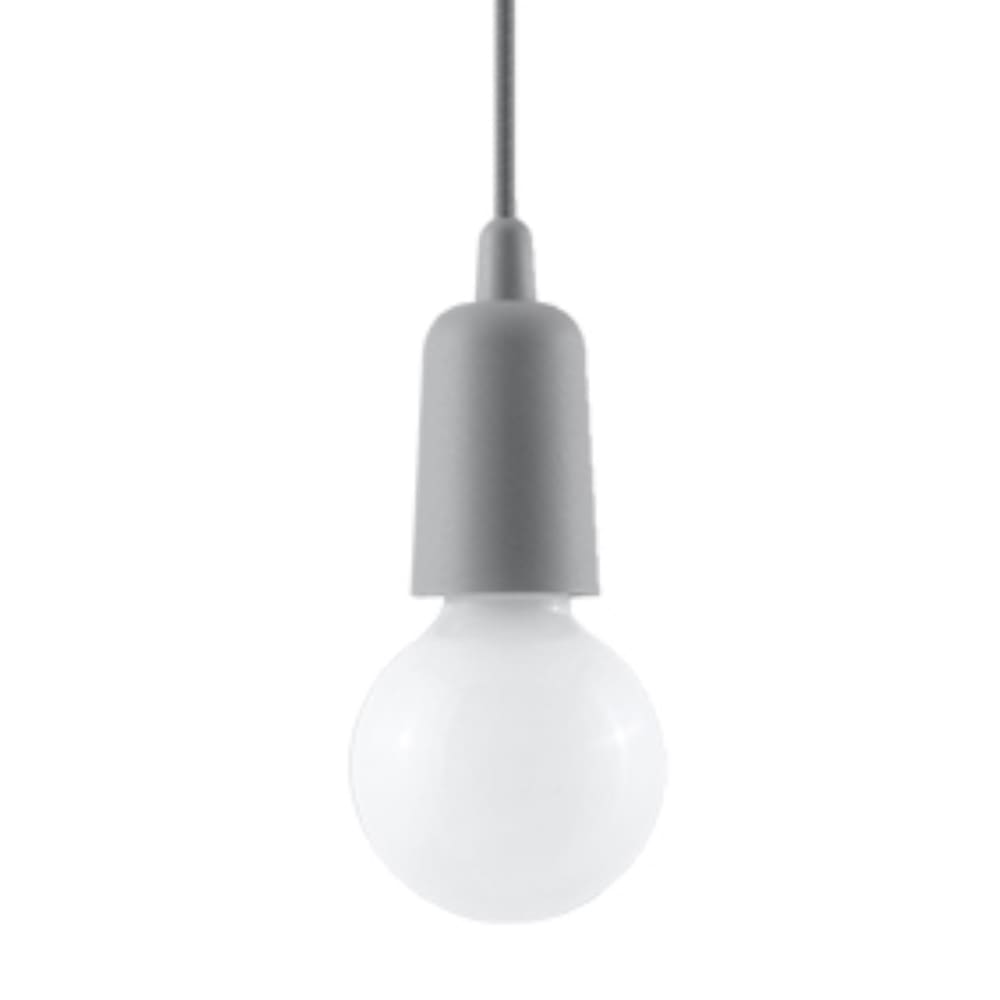 Lámpara de techo gris cloruro de polivinilo alt. 90 cm