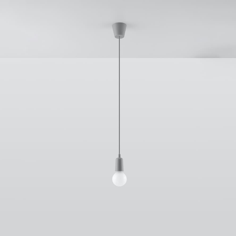 Lámpara de techo gris cloruro de polivinilo alt. 90 cm - Maisons du Monde