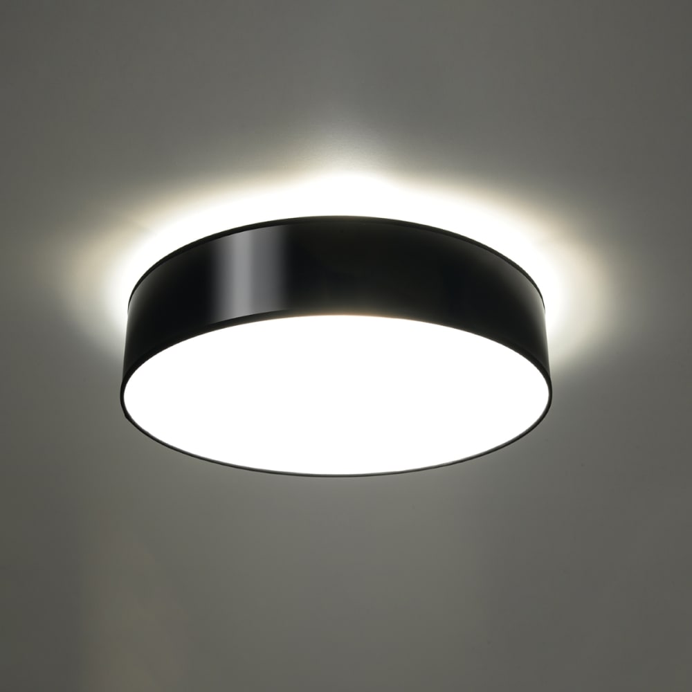 Plafonnier rond en acrylique, noir L: 55cm — vue 4