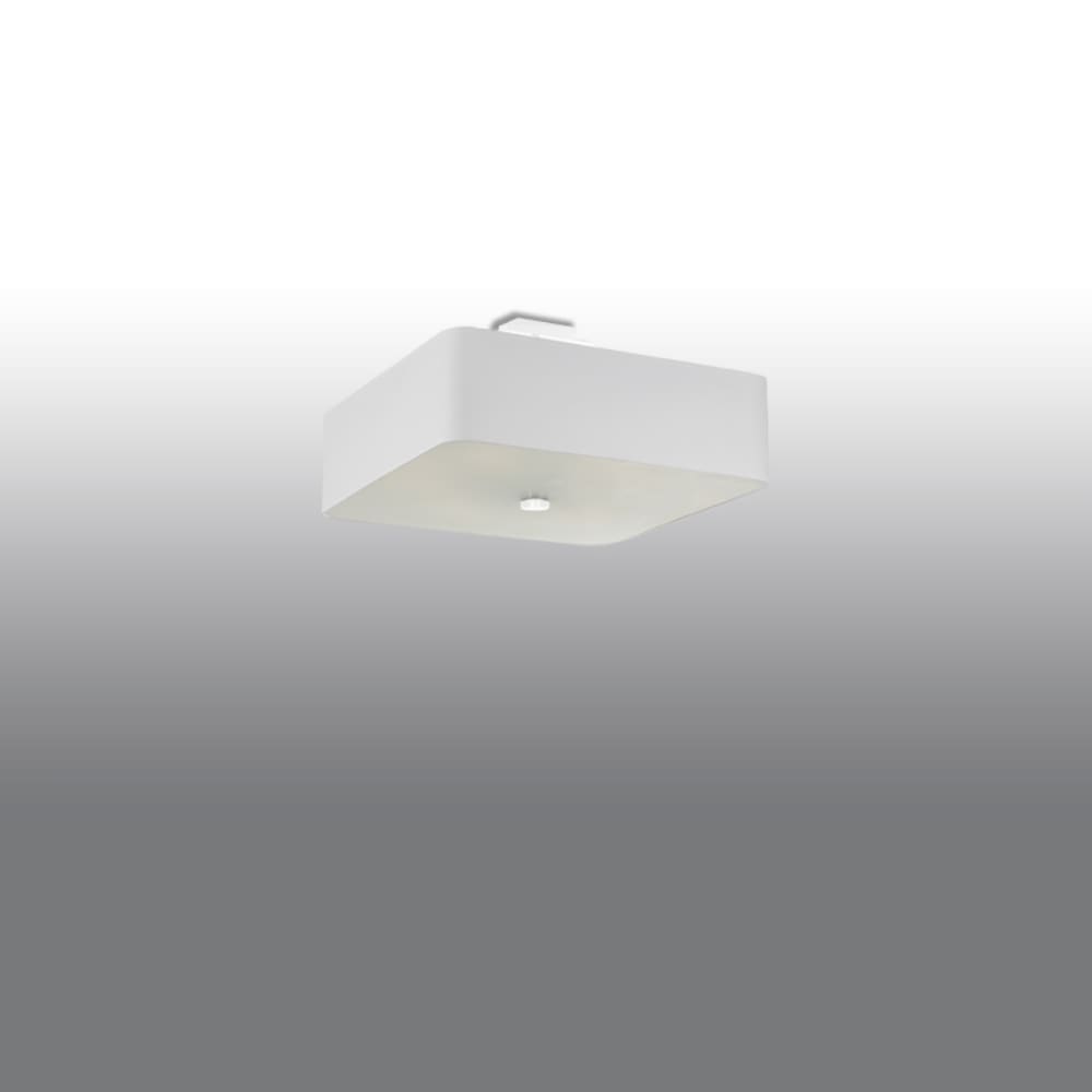 Lámpara de techo blanco tela/vidrio/acero alt. 25 cm - Maisons du Monde