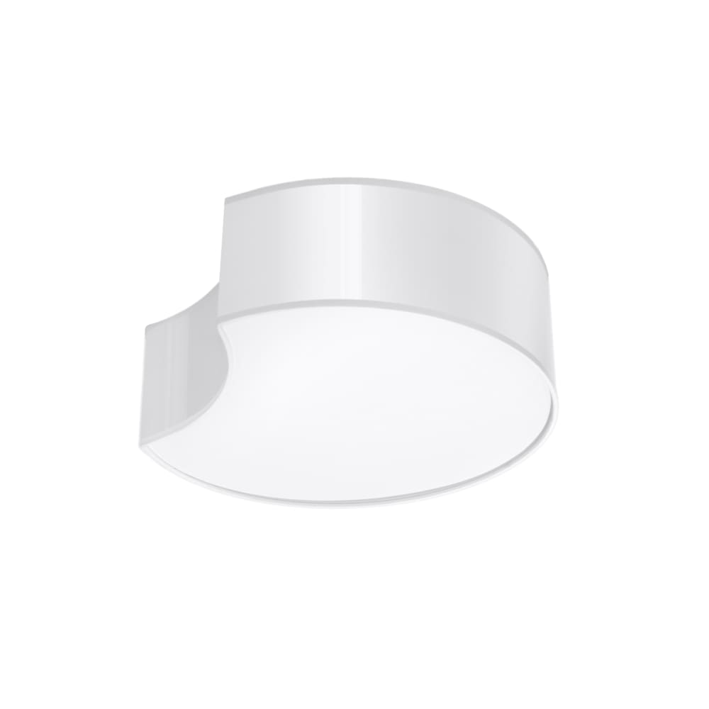 Plafonnier PVC blanc H 12 cm