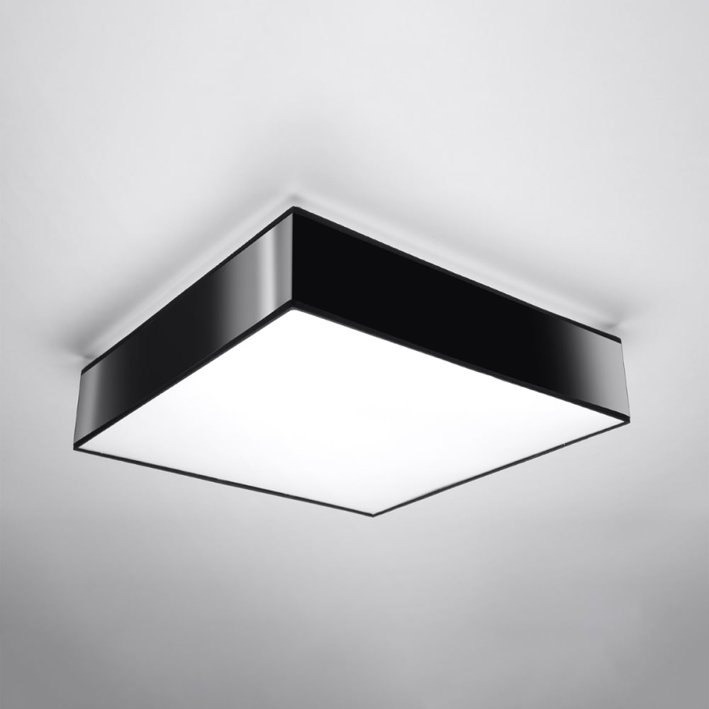 Plafonnier PVC Noir E27 4 Horus — vue 3