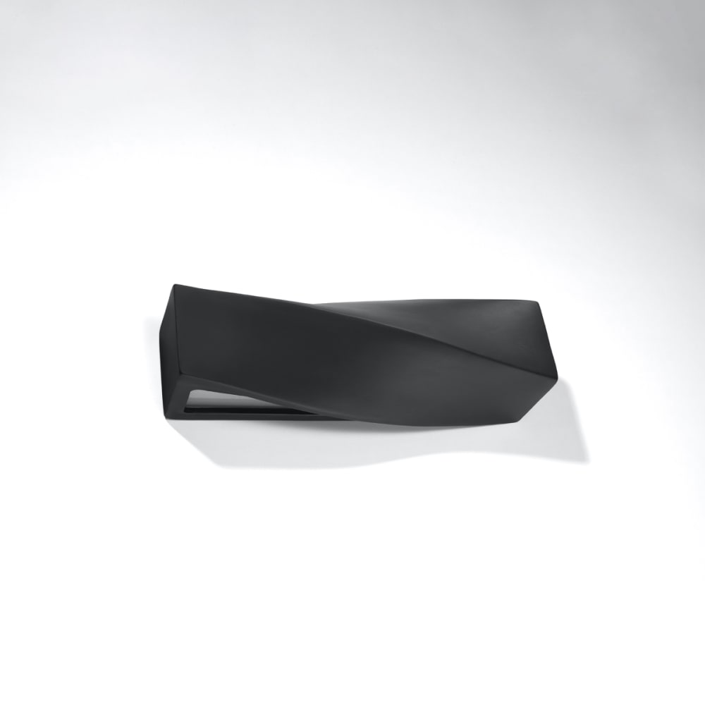 Lámpara de pared negro cerámica/vidrio alt. 14 cm - Maisons du Monde