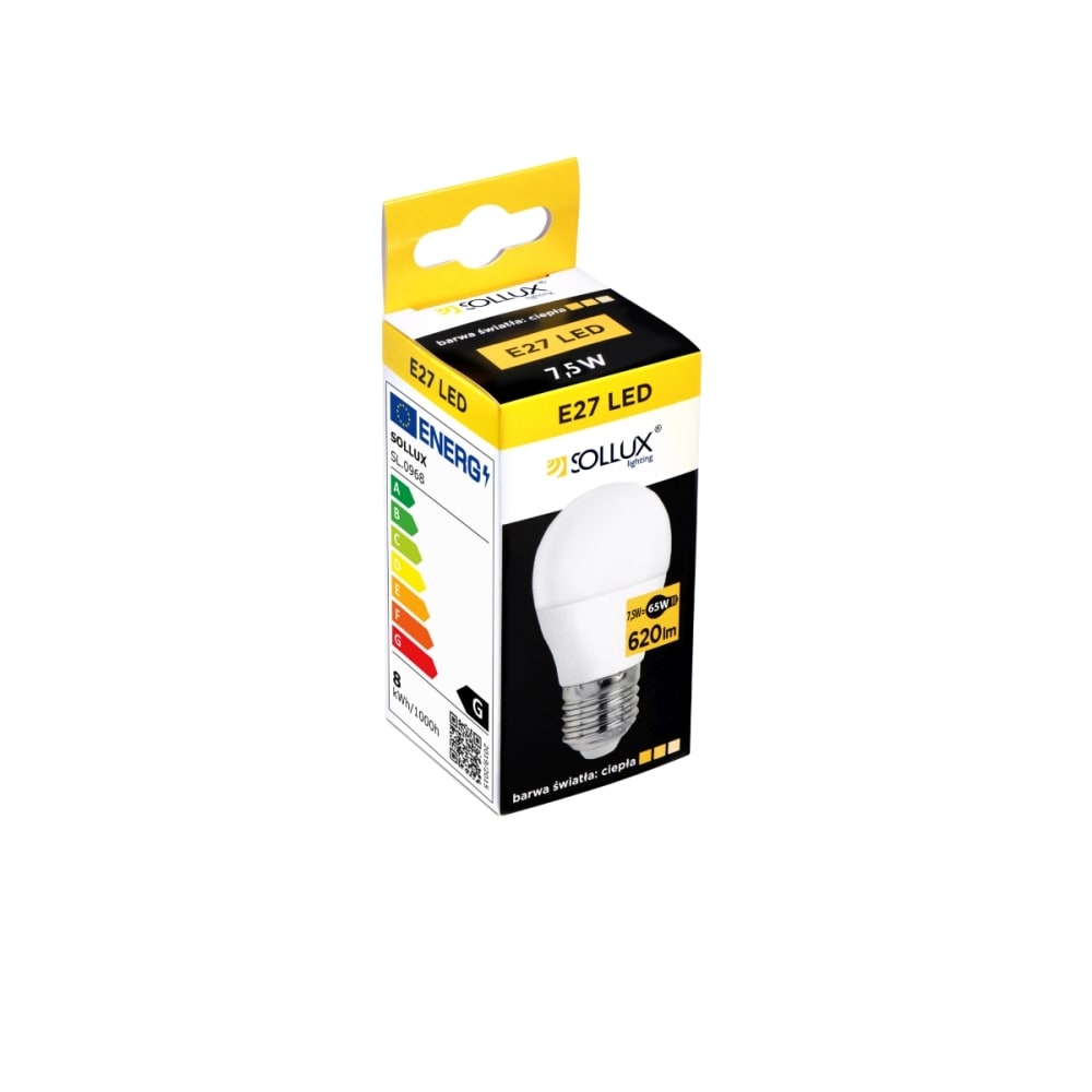 Lampadina led e27 3000k 7/5w 620lm - Sollux Lighting