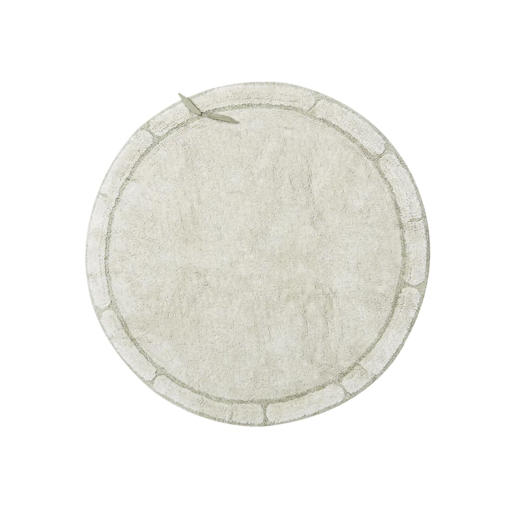 Tapis lavable Feuille de bambou Naturel 120x120 cm