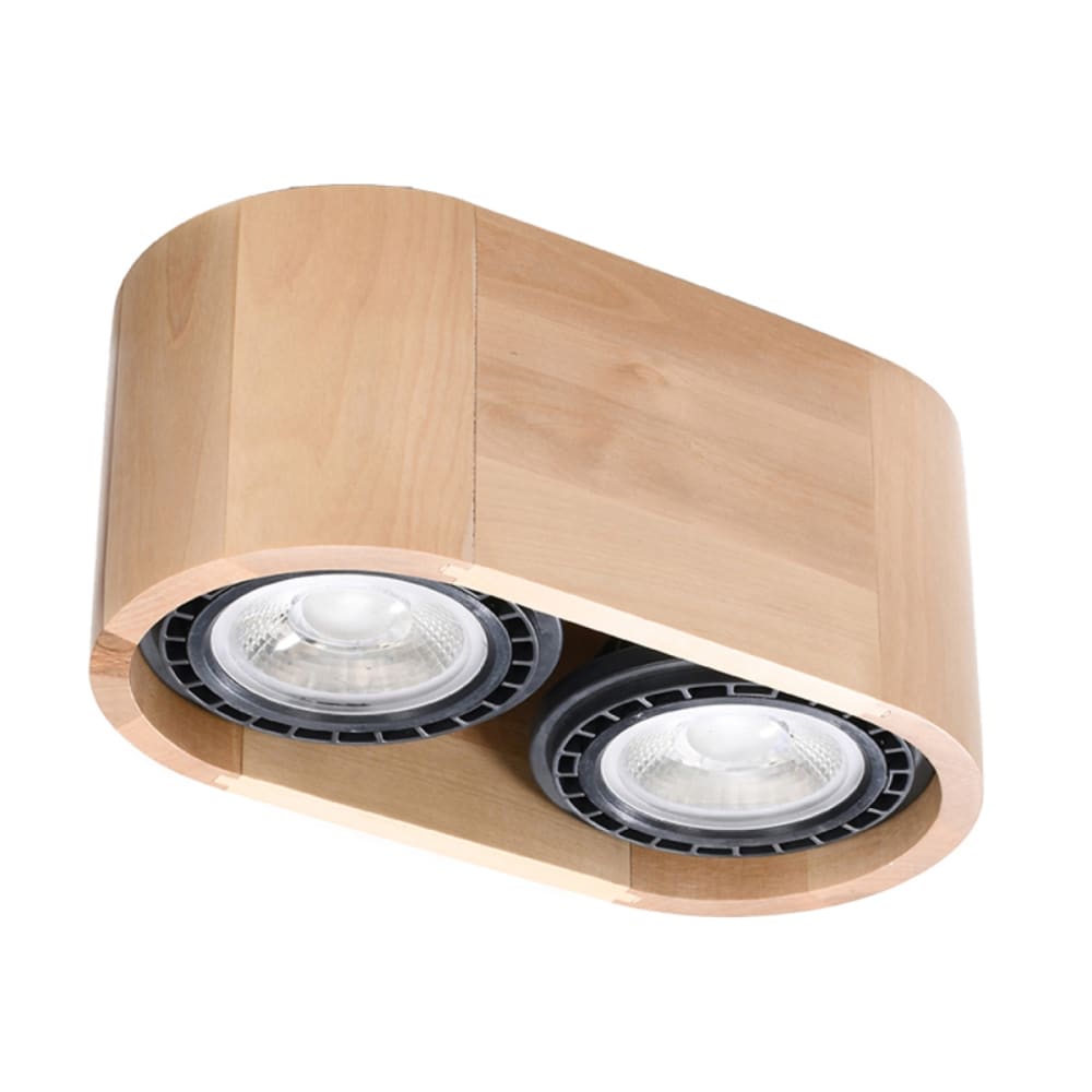 Lámpara de techo madera natural madera alt. 10 cm