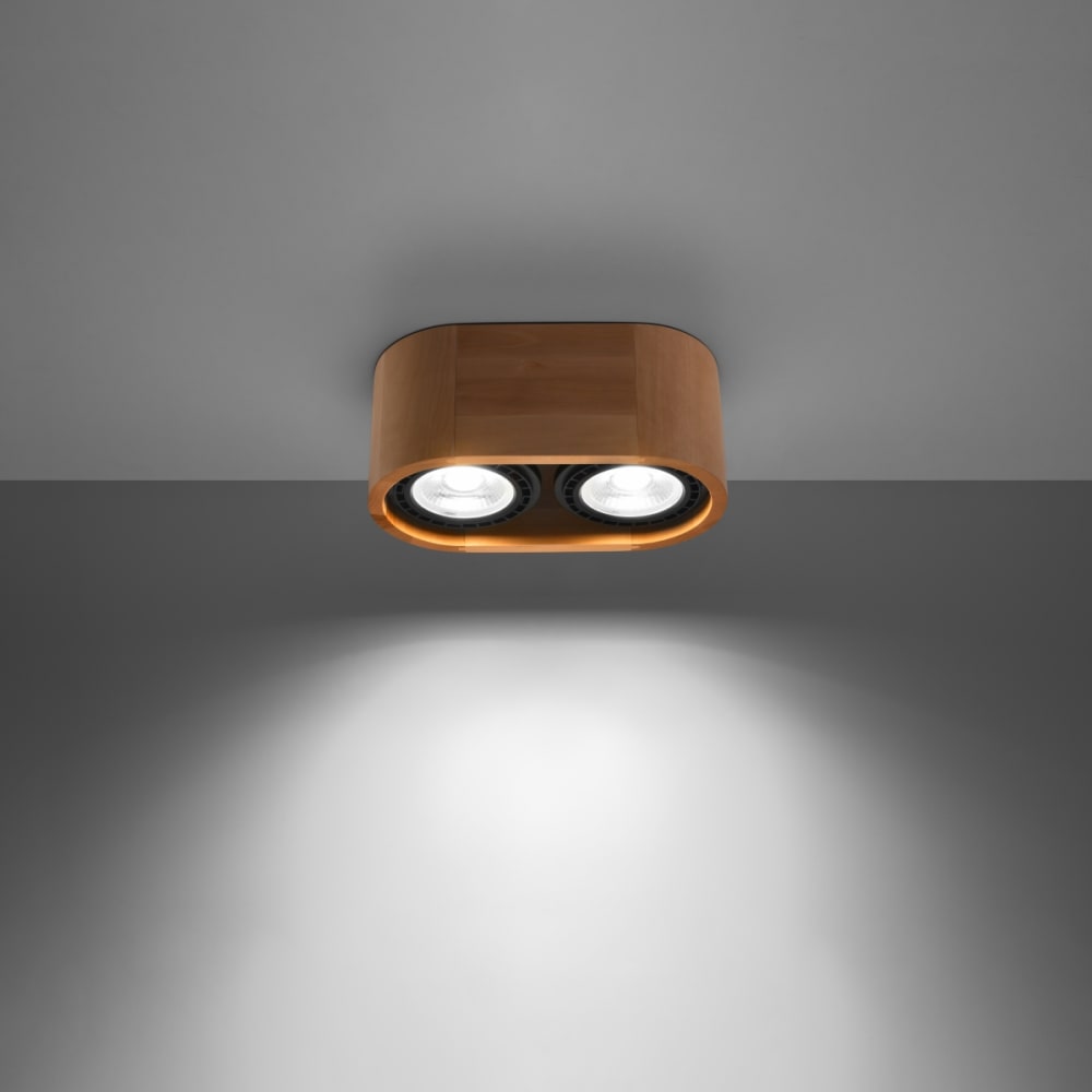 Plafonnier Bois Bois Naturel GU10/ES111 2 Basic — vue 4