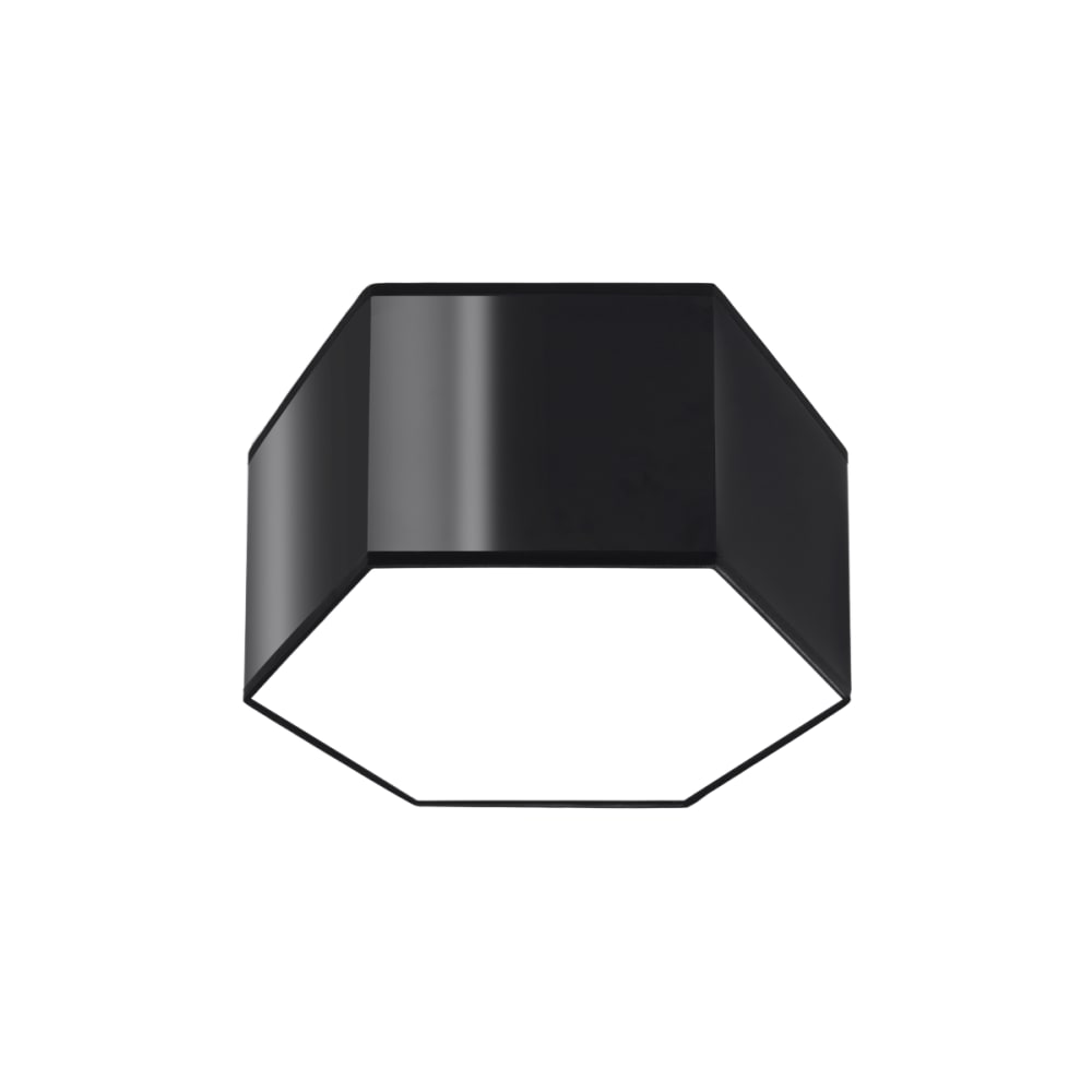 Lampada a soffitto nera pvc - Modello Classico chic - Nero - PVC - Cloruro di polivinile