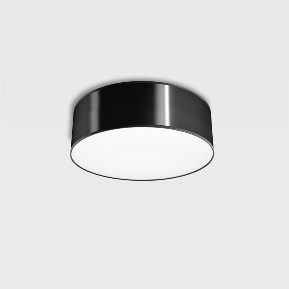 Plafonnier rond en acrylique, noir L: 25cm — vue 4
