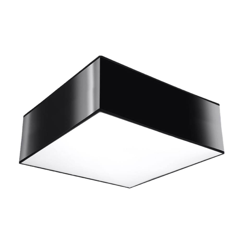 Lámpara de techo negro cloruro de polivinilo alt. 11 cm