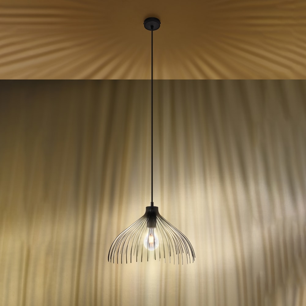 Suspension conique en métal, noir L: 40cm — vue 4
