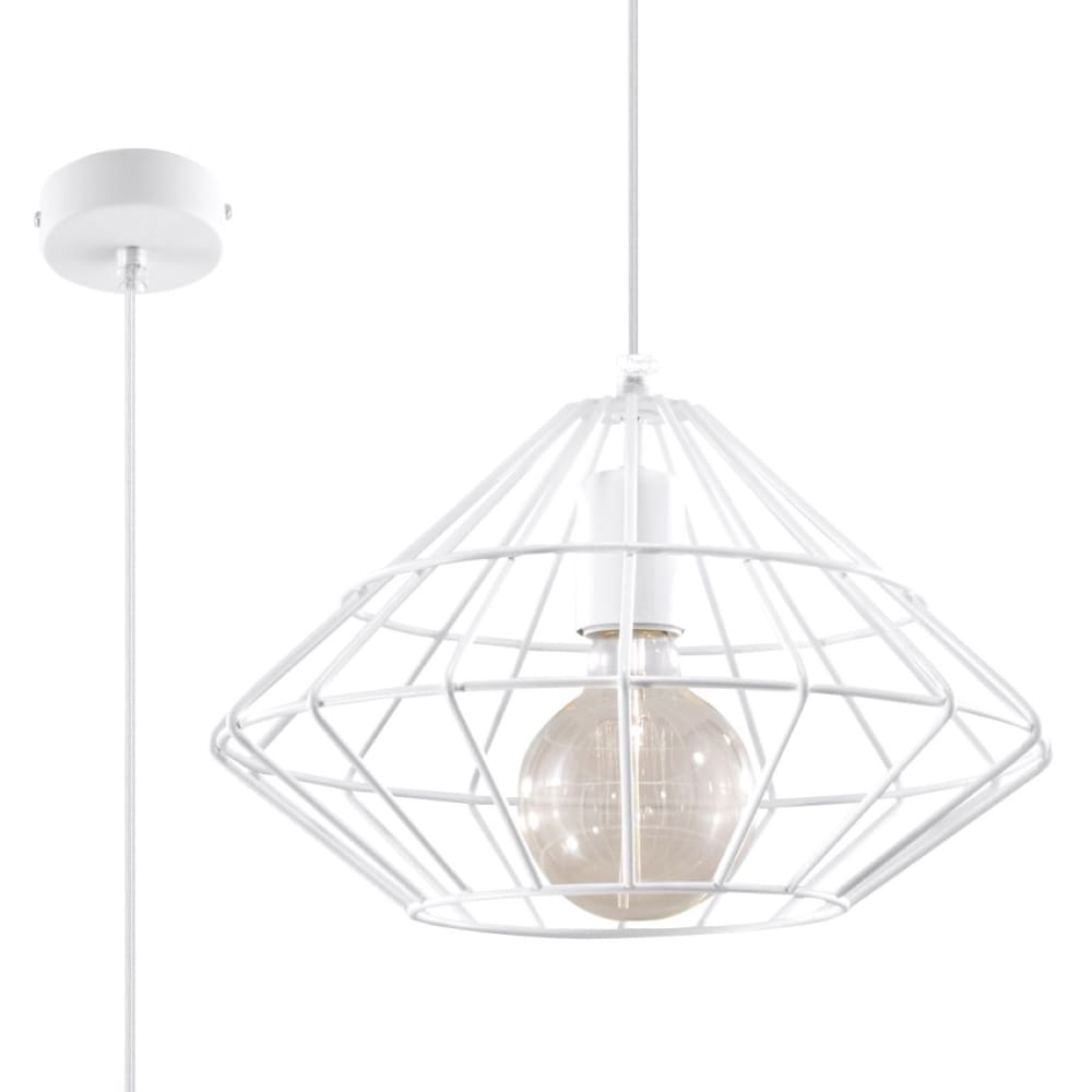 Sollux Lighting Pendelleuchten aus Stahl in Weiß style classic chic Weiß Stahl
