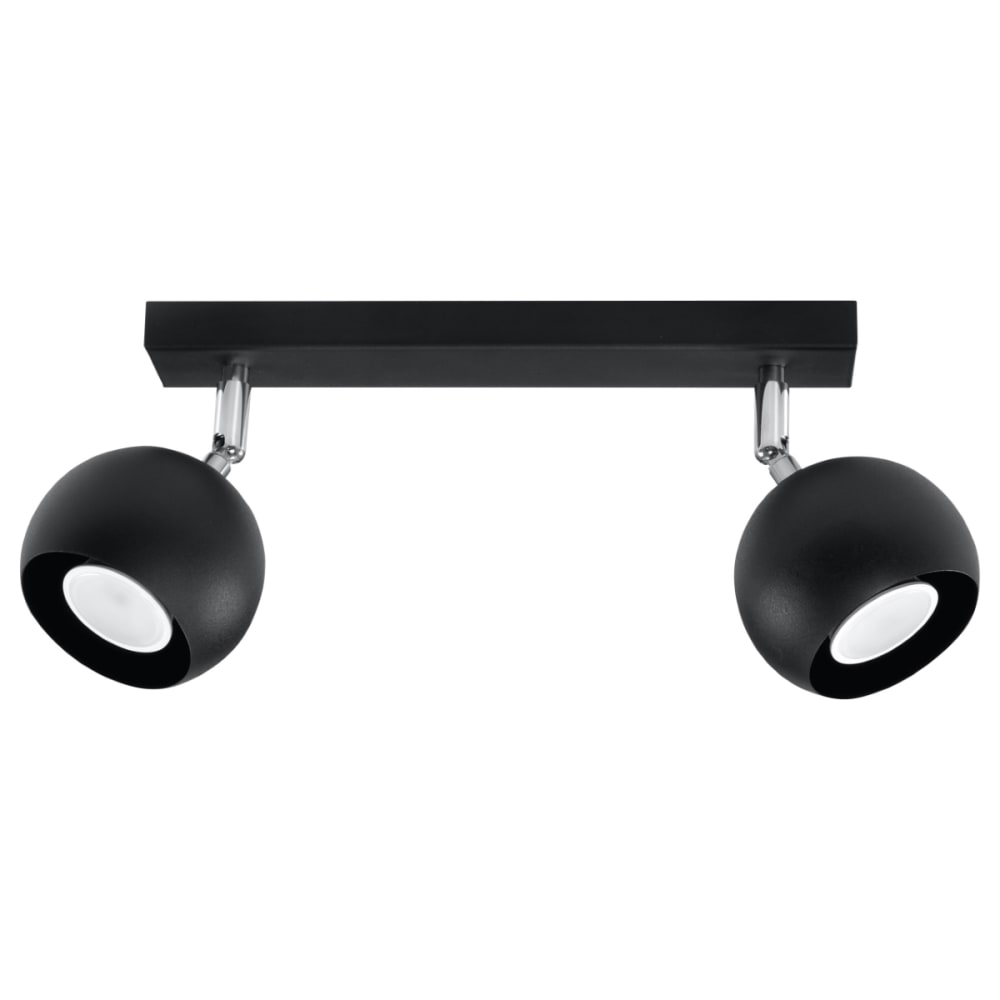 Lámpara de techo negro acero alt. 16 cm