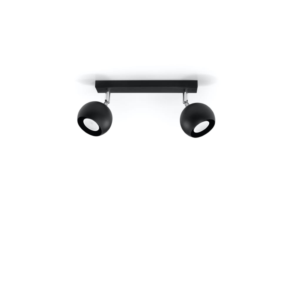 Lámpara de techo negro acero alt. 16 cm - Maisons du Monde