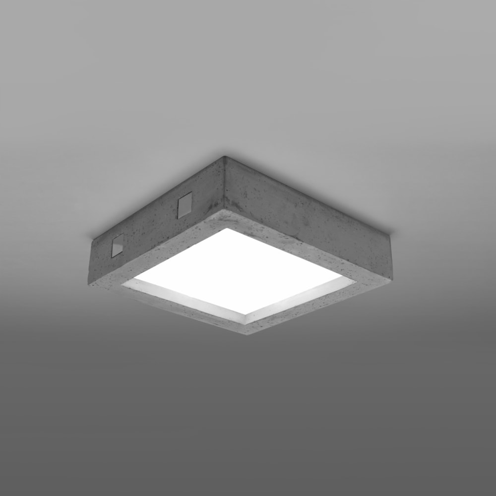 Plafonnier Béton Gris LED 1 Riza — vue 4