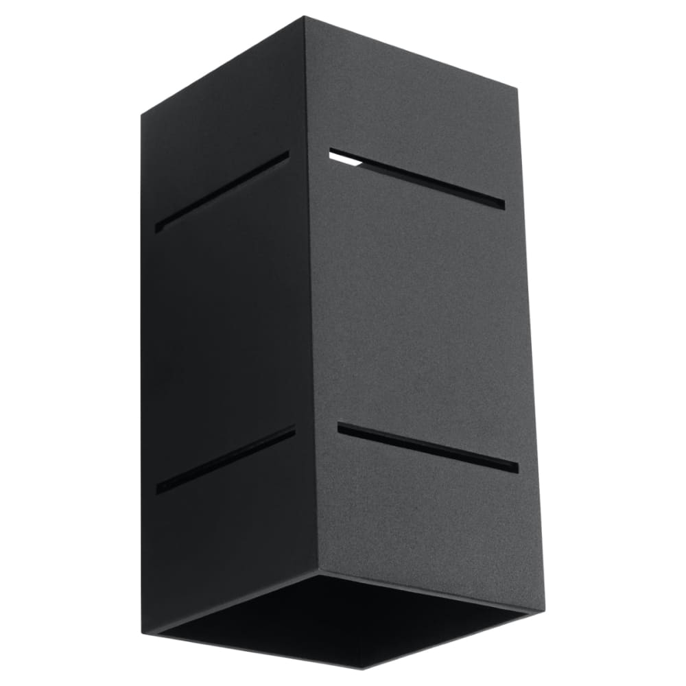 Lámpara de pared negro aluminio alt. 20 cm
