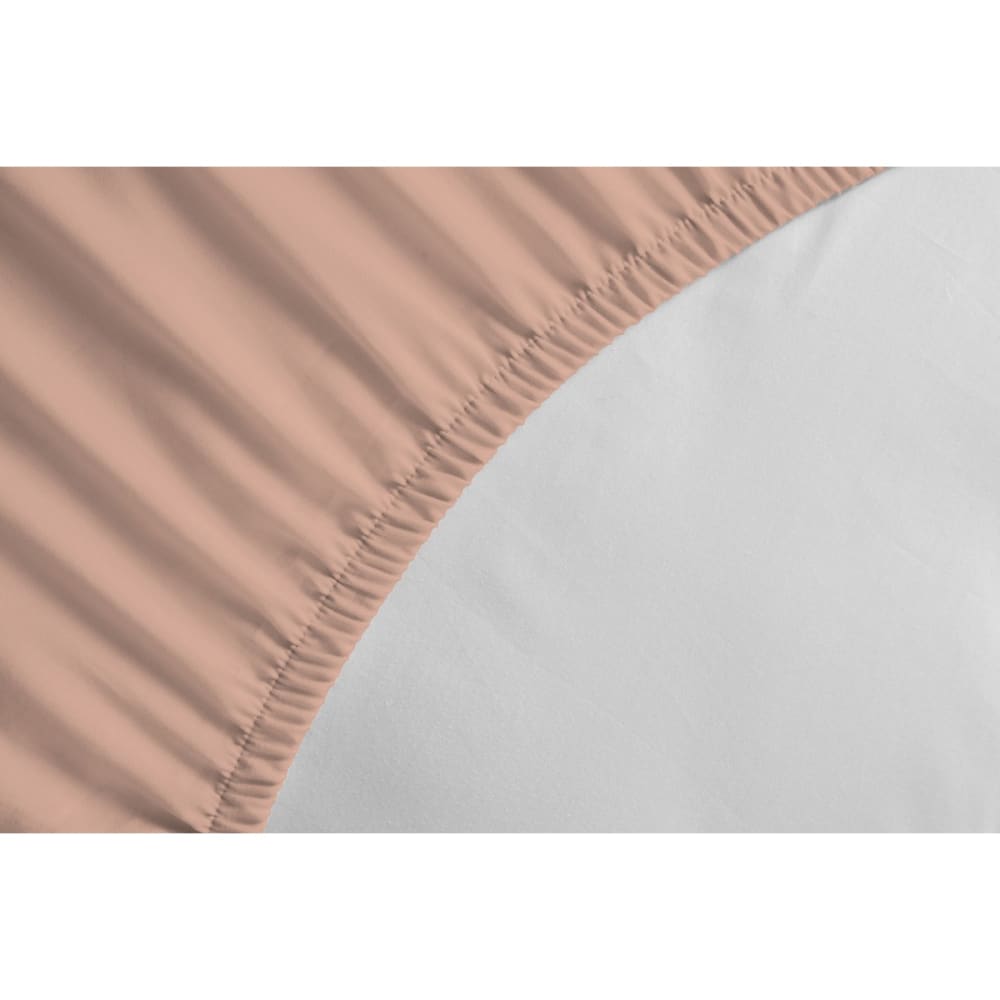 Drap housse uni 100% coton - Bonnet 25cm - Rose - 160x200 cm - Maisons du Monde