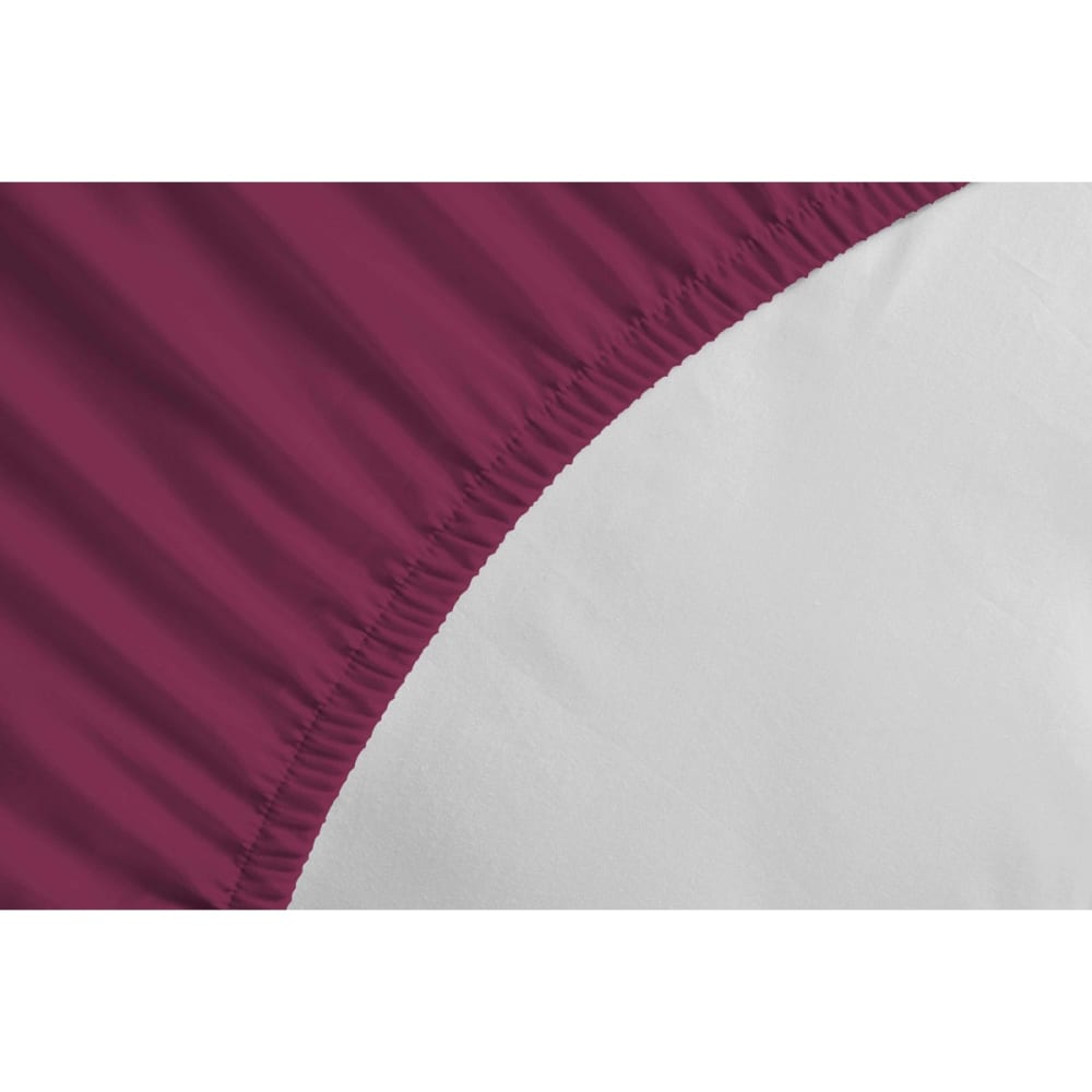 Drap housse uni 100% coton - Bonnet 25cm - Fushia - 160x200 cm - Maisons du Monde