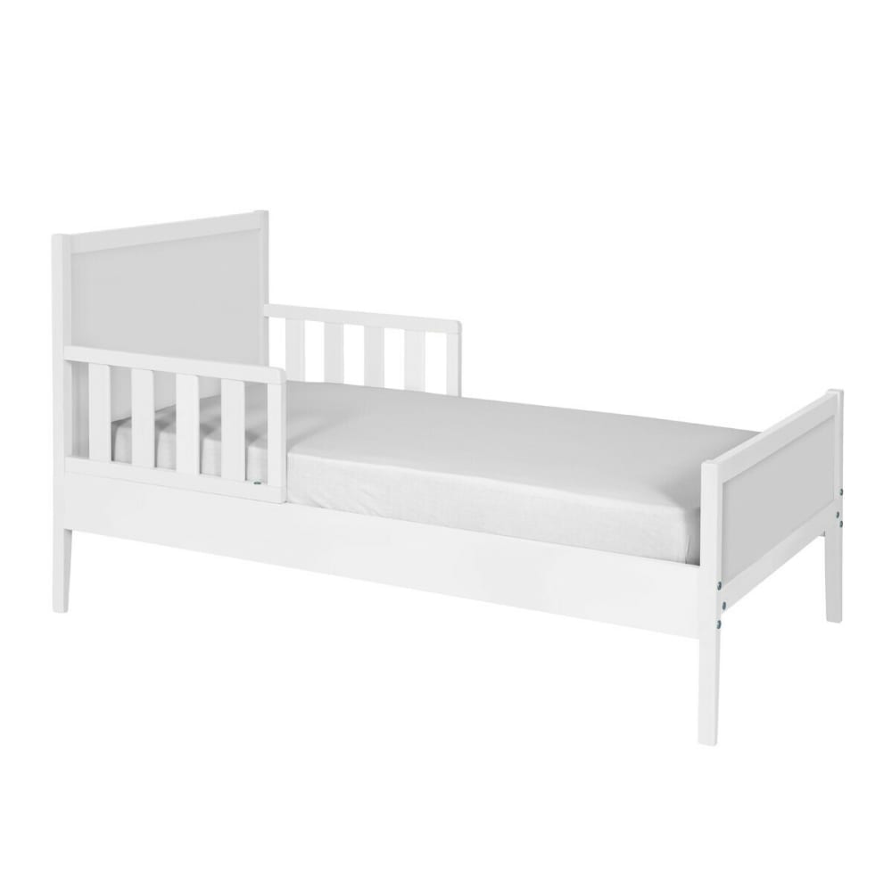 Lit enfant bois massif blanc 70x140 cm