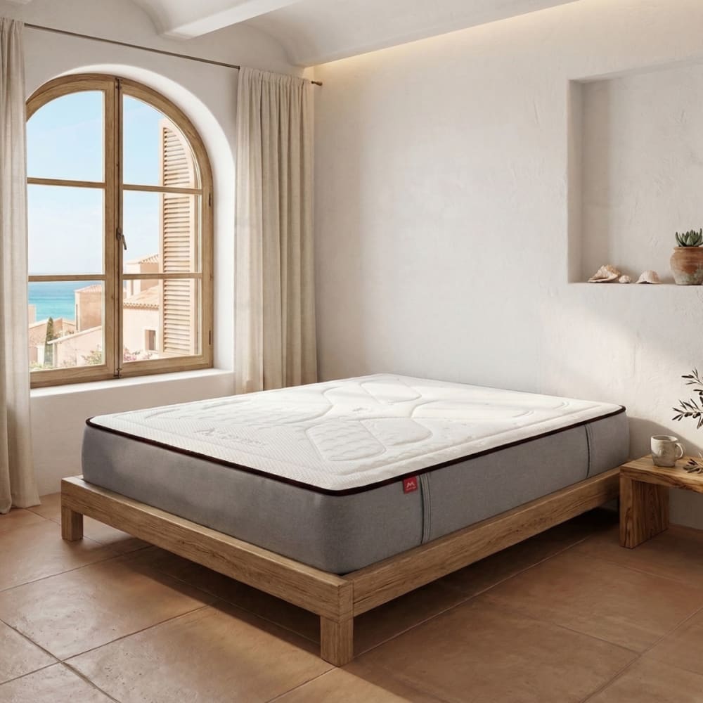 Colchón híbrido 160x200 cm, muelles ensacados y visco, firmeza media - Maisons du Monde