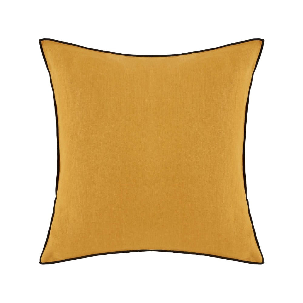 65x65 cm - Modello Contemporaneo - Giallo - Öko-Tex Zertifikat - Lino