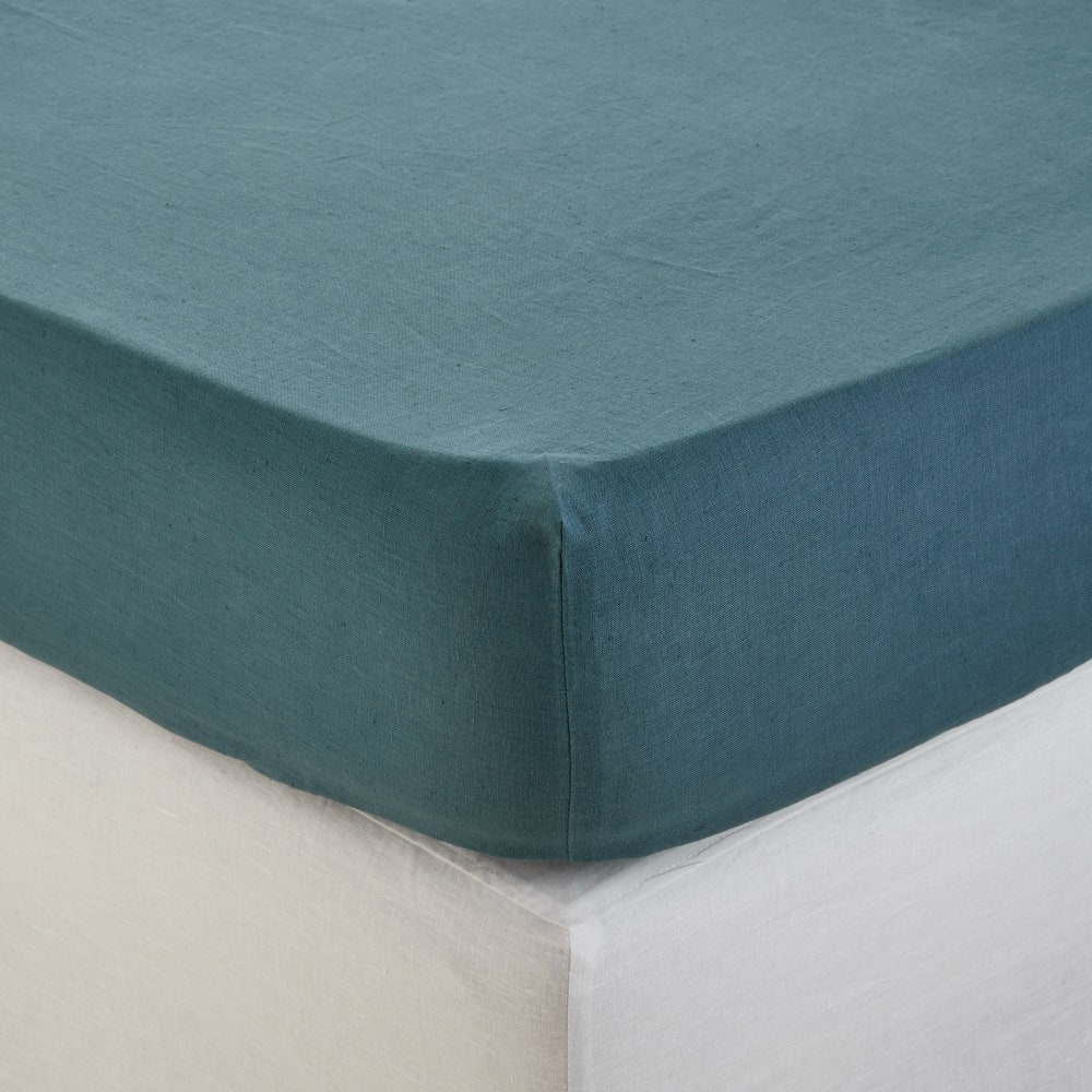 Fodera lino lavato leggermente sgualcito olio 90x200 cm - Modello Contemporaneo - Öko-Tex Zertifikat - Lino