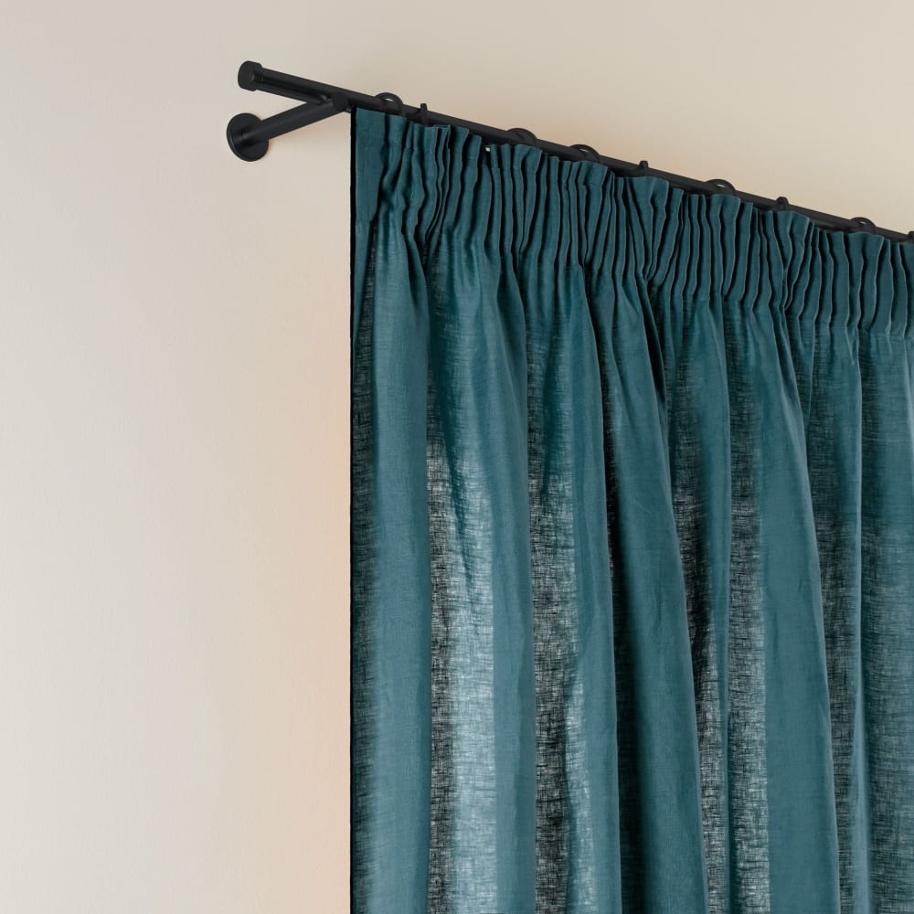 Tenda a trecce Lavaggio olio e bombi neri 144x280 cm - Madura
