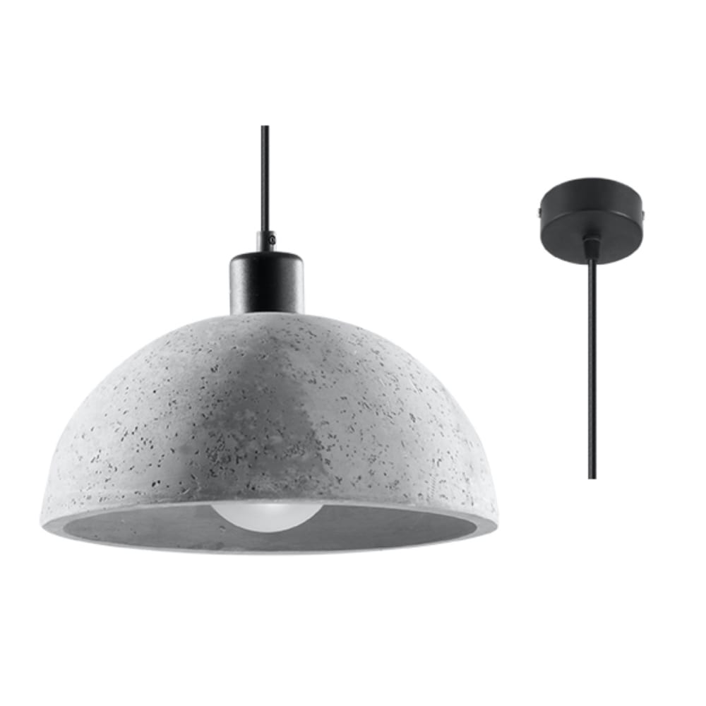 Sollux Lighting Pendelleuchten aus Beton in grau style classic chic - Beton