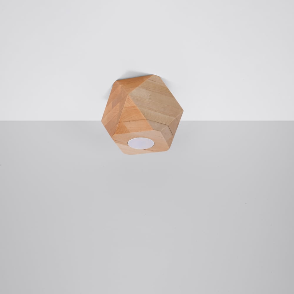 Plafonnier Bois Bois Naturel GU10 1 Woody — vue 3