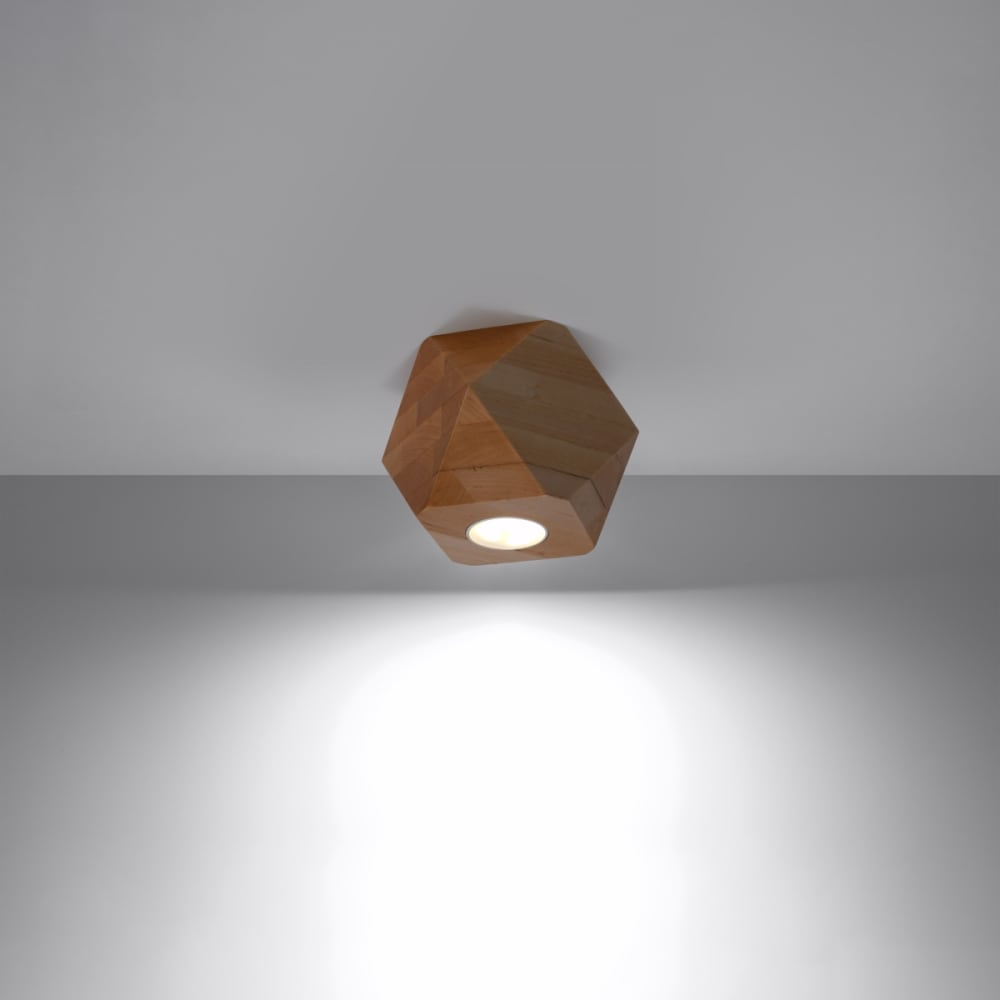 Plafonnier Bois Bois Naturel GU10 1 Woody — vue 4