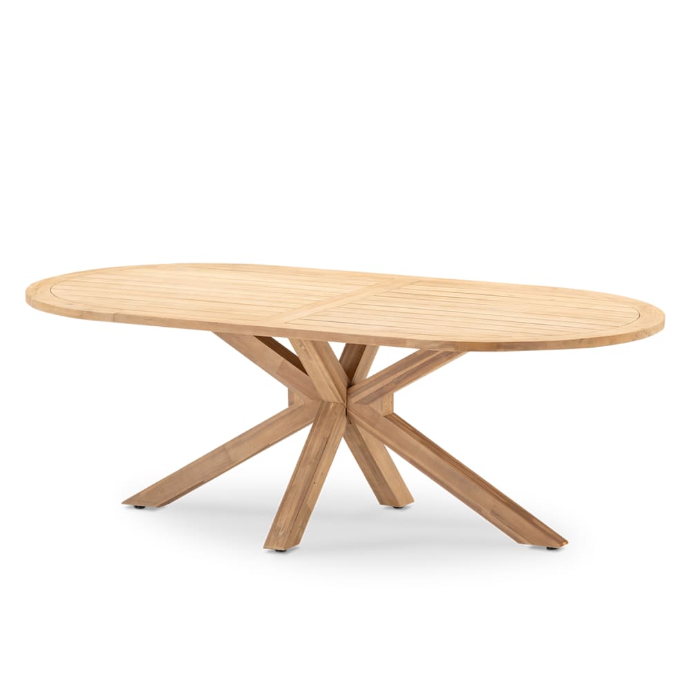 Mesa comedor madera oval 220x115cm