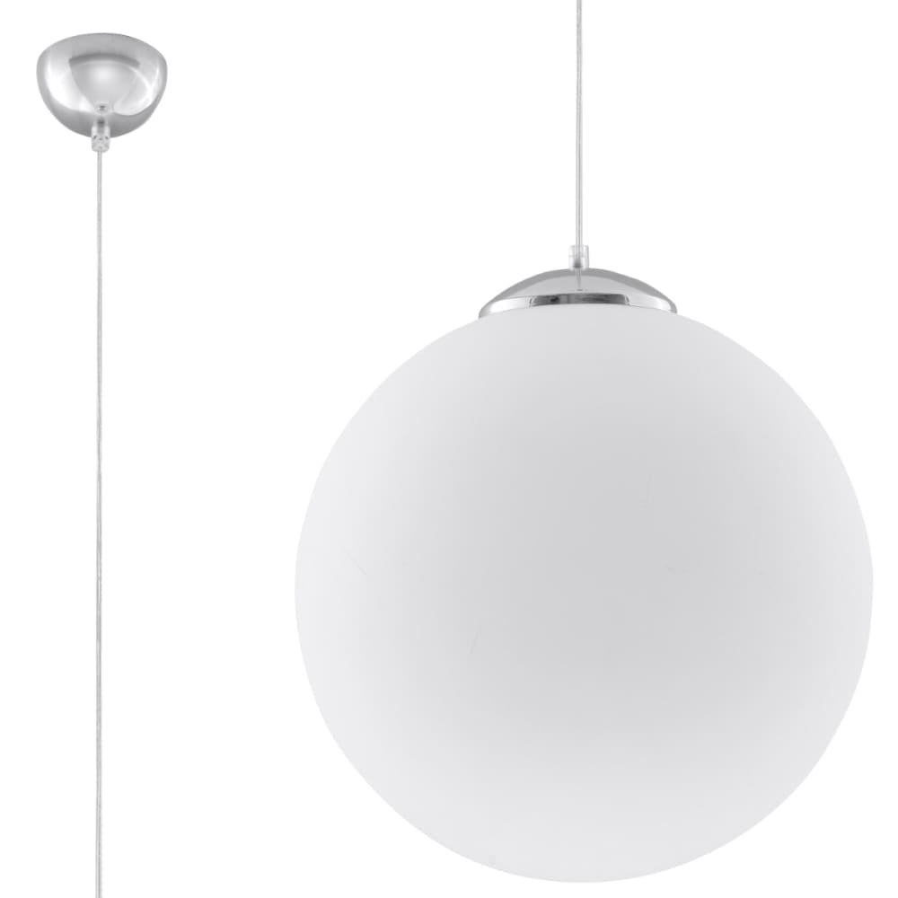 Suspension Acier Blanc/Chromé