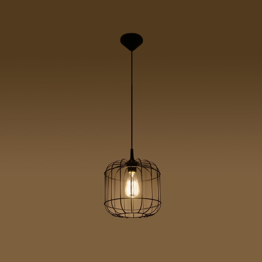 Suspension ovale en métal, noir L: 23cm — vue 4