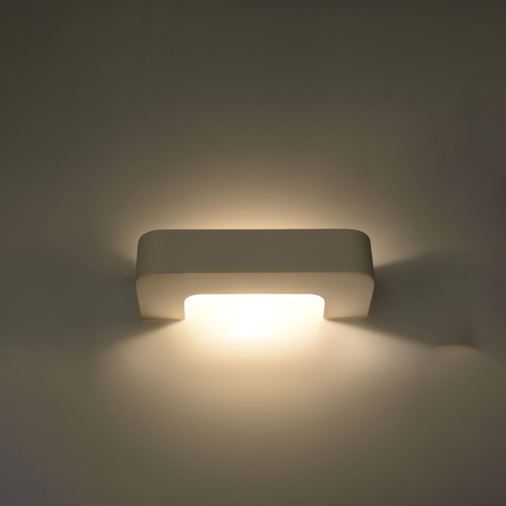 Applique rectangle en céramique, blanc L: 36cm — vue 4