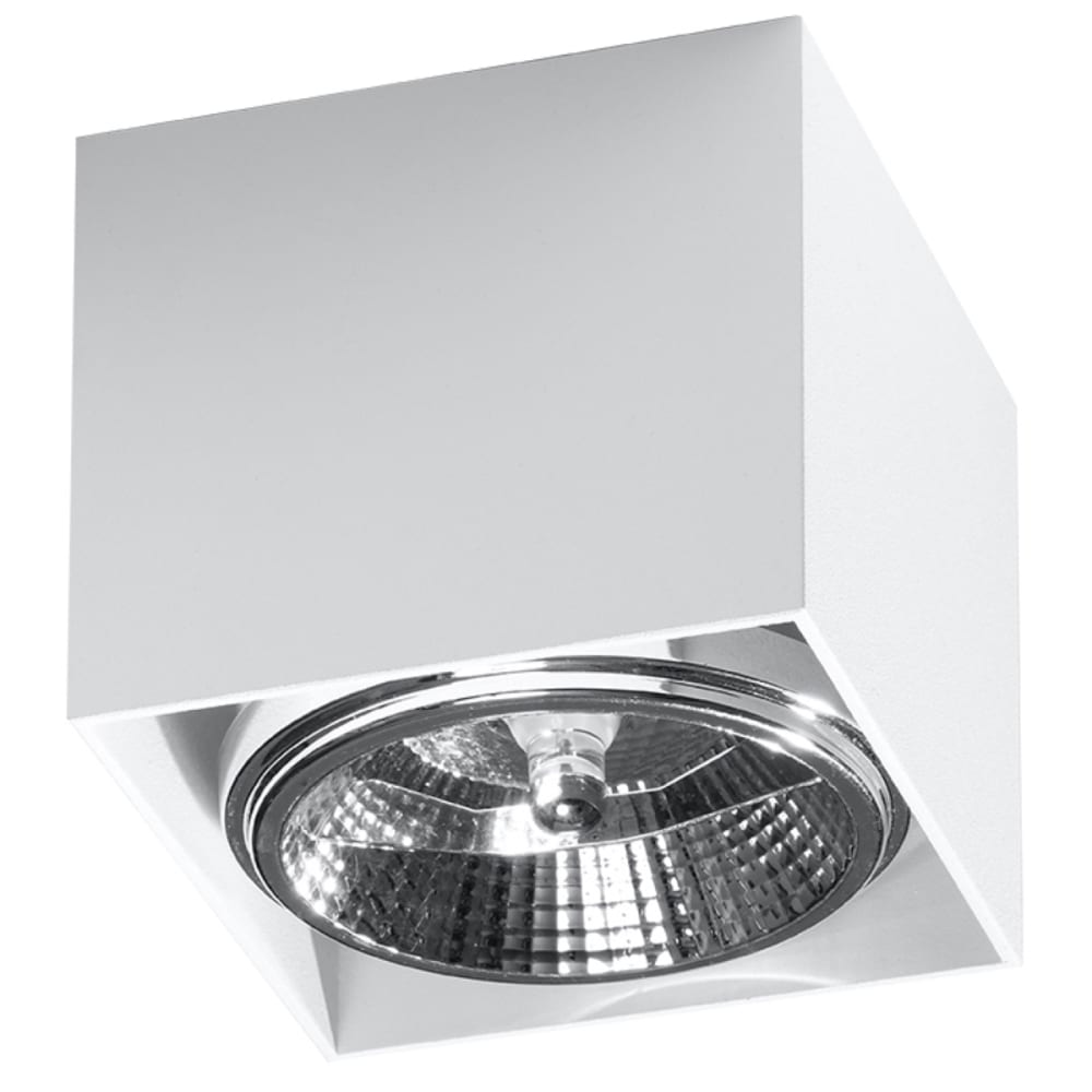 Sollux Lighting Deckenleuchte aus Aluminium, Höhe 11 cm, weiß style classic chic - Aluminium