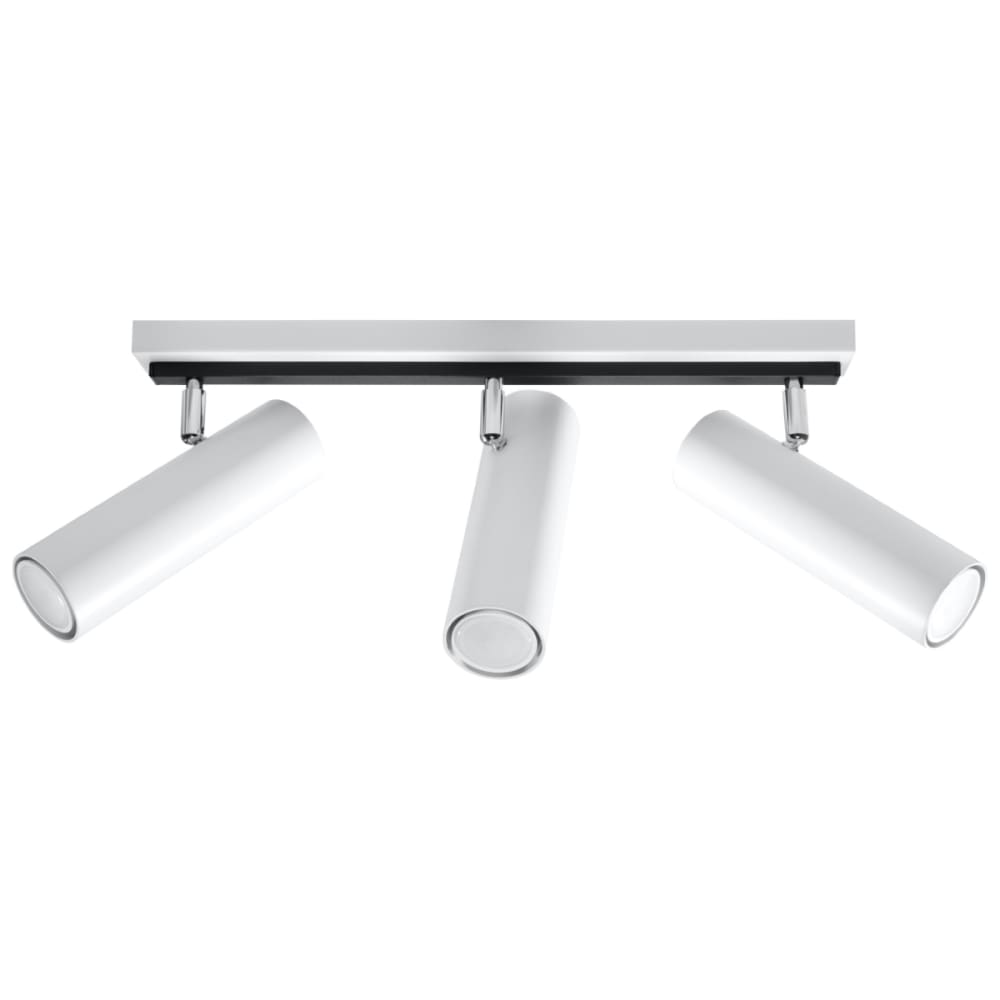 Plafonnier Acier Blanc GU10 3 Direzione