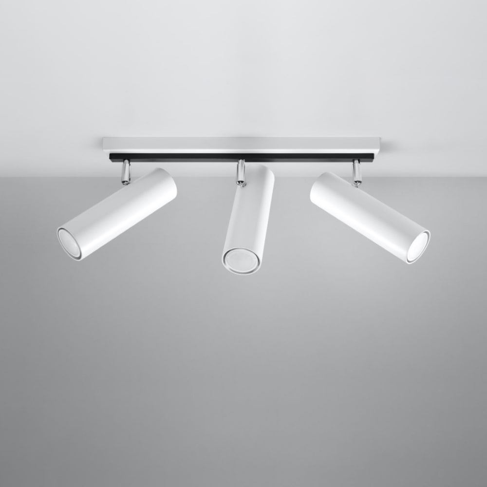 Plafonnier Acier Blanc GU10 3 Direzione — vue 3
