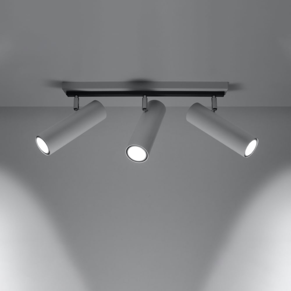 Plafonnier Acier Blanc GU10 3 Direzione — vue 4