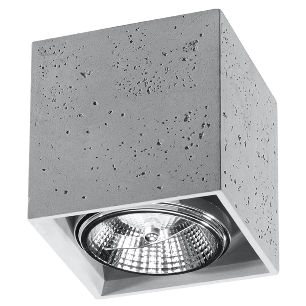 Plafonnier Béton Gris GU10 1 Valde