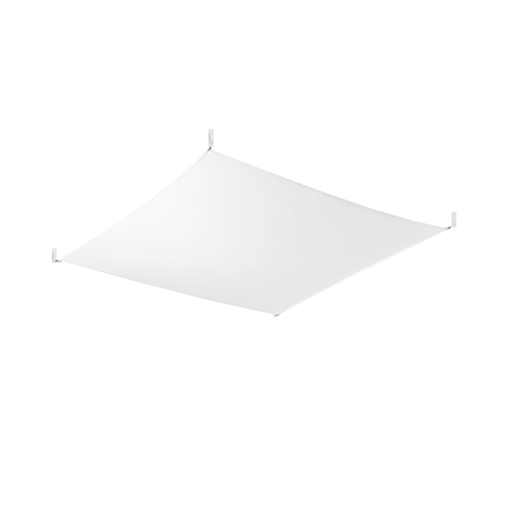 Plafonnier tissu blanc H 15 cm