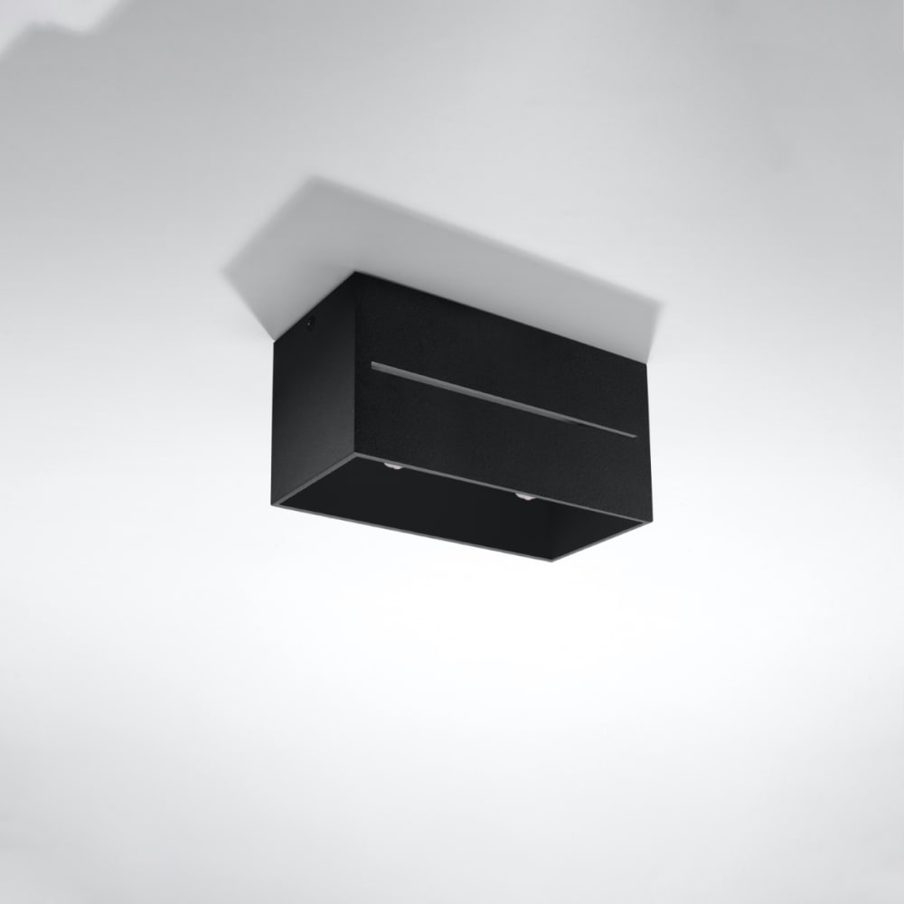 Lampada a soffitto nera alluminio - Sollux Lighting