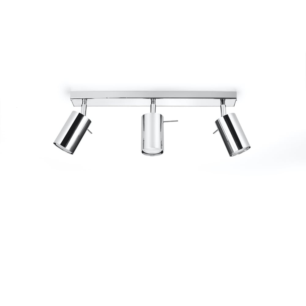 Plafonnier Acier Chrome GU10 3 Ring — vue 3